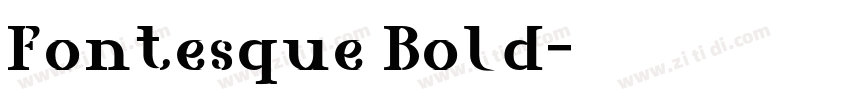 Fontesque Bold字体转换